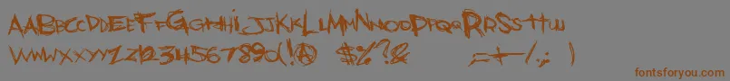 Czcionka BonesBummer – brązowe czcionki na szarym tle