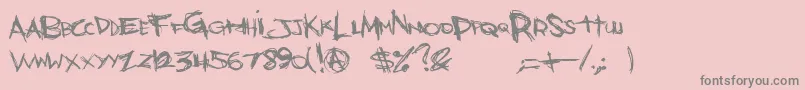 BonesBummer Font – Gray Fonts on Pink Background