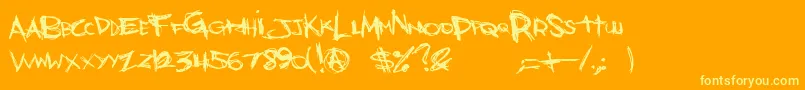 BonesBummer Font – Yellow Fonts on Orange Background