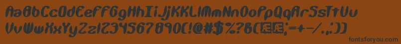 KaliberXtremeBrk Font – Black Fonts on Brown Background