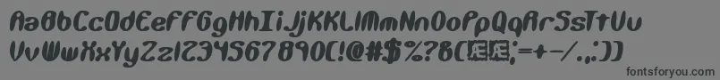 KaliberXtremeBrk Font – Black Fonts on Gray Background