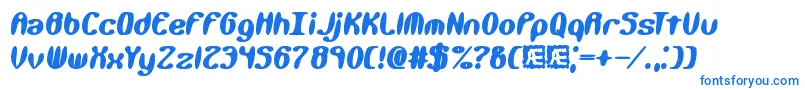 KaliberXtremeBrk Font – Blue Fonts on White Background