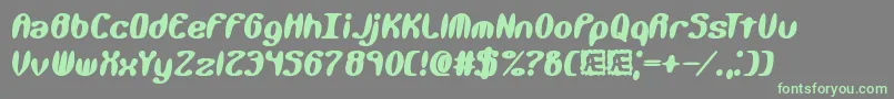 KaliberXtremeBrk Font – Green Fonts on Gray Background