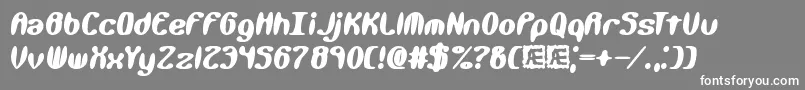 KaliberXtremeBrk Font – White Fonts on Gray Background