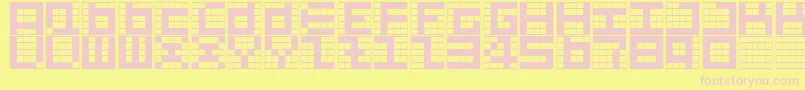 Givemefiveb Font – Pink Fonts on Yellow Background