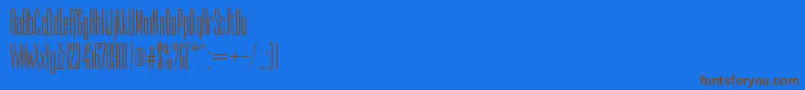 PfempireThin-Schriftart – Braune Schriften auf blauem Hintergrund