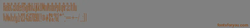 PfempireThin Font – Brown Fonts on Gray Background