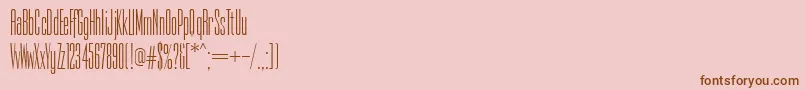 PfempireThin Font – Brown Fonts on Pink Background