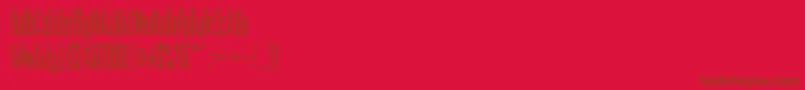 PfempireThin Font – Brown Fonts on Red Background