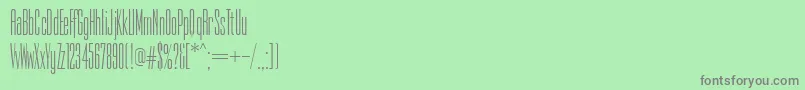 PfempireThin Font – Gray Fonts on Green Background