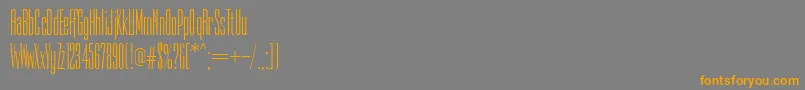 PfempireThin Font – Orange Fonts on Gray Background