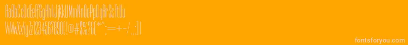 PfempireThin Font – Pink Fonts on Orange Background