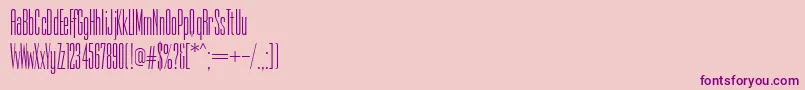 PfempireThin Font – Purple Fonts on Pink Background