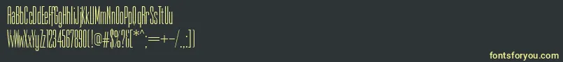 PfempireThin Font – Yellow Fonts on Black Background