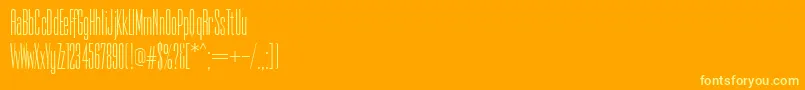 PfempireThin Font – Yellow Fonts on Orange Background
