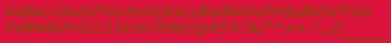 More about MetamediumcapslfcItalic Font MetamediumcapslfcItalic Font – Brown Fonts on Red Background