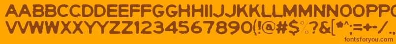 YerichoPunx Font – Brown Fonts on Orange Background