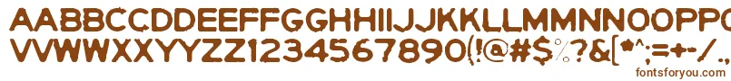 YerichoPunx-fontti – ruskeat fontit valkoisella taustalla