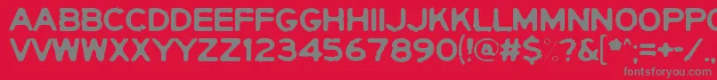 YerichoPunx-Schriftart – Graue Schriften auf rotem Hintergrund
