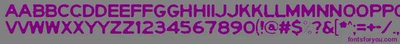 YerichoPunx-fontti – violetit fontit harmaalla taustalla