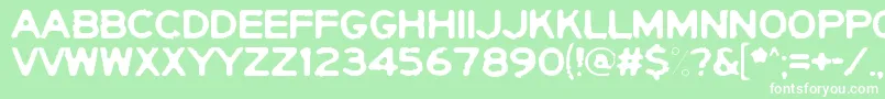 YerichoPunx Font – White Fonts on Green Background