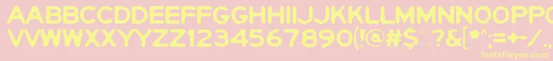 Police YerichoPunx – polices jaunes sur fond rose