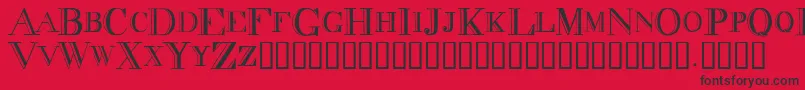 Deccond Font – Black Fonts on Red Background