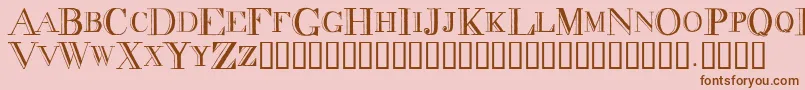 Deccond Font – Brown Fonts on Pink Background