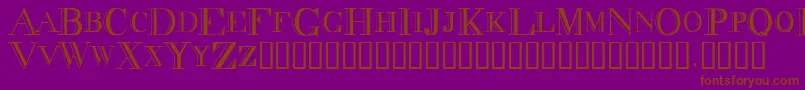 Deccond Font – Brown Fonts on Purple Background