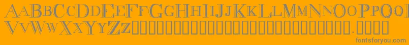 Deccond Font – Gray Fonts on Orange Background