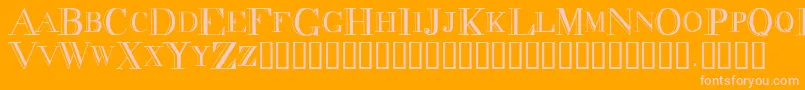 Deccond Font – Pink Fonts on Orange Background