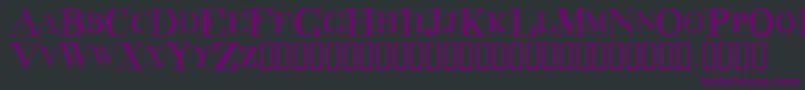 Шрифт Deccond – фиолетовые шрифты на чёрном фоне