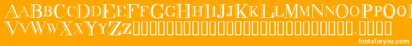 Deccond Font – White Fonts on Orange Background