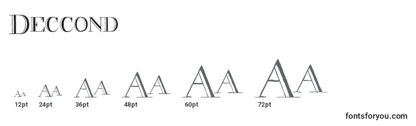 Deccond Font Sizes