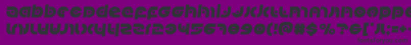 Czcionka Kovacsspotsemital – czarne czcionki na fioletowym tle