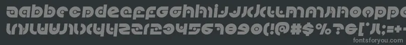 フォントKovacsspotsemital – 黒い背景に灰色の文字