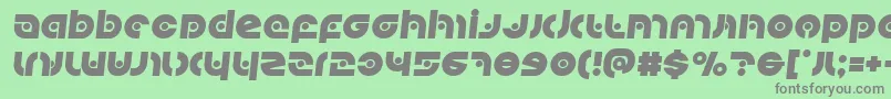 フォントKovacsspotsemital – 緑の背景に灰色の文字