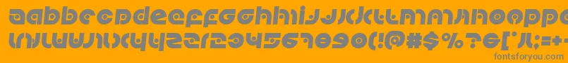 Kovacsspotsemital Font – Gray Fonts on Orange Background