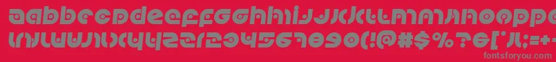 Kovacsspotsemital Font – Gray Fonts on Red Background