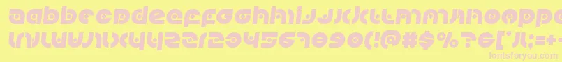 Czcionka Kovacsspotsemital – różowe czcionki na żółtym tle