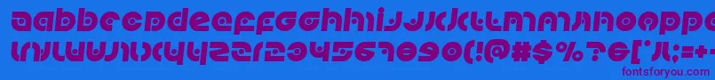 Kovacsspotsemital Font – Purple Fonts on Blue Background