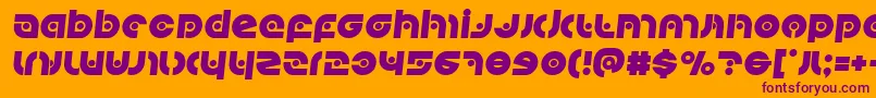 Kovacsspotsemital Font – Purple Fonts on Orange Background