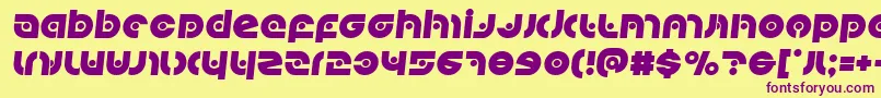 Kovacsspotsemital Font – Purple Fonts on Yellow Background