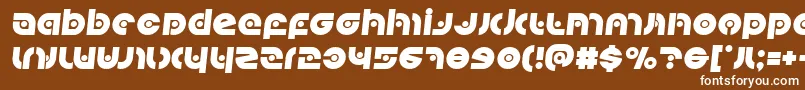 フォントKovacsspotsemital – 茶色の背景に白い文字