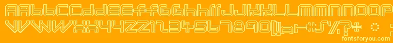 Lunasol ffy Font – Yellow Fonts on Orange Background