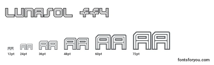 Lunasol ffy Font Sizes
