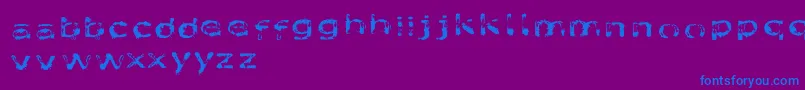 LikeFontsInTheRain Font – Blue Fonts on Purple Background