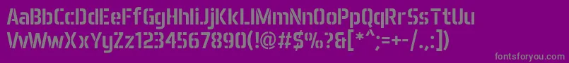 AeroMaticsStencilRegular Font – Gray Fonts on Purple Background