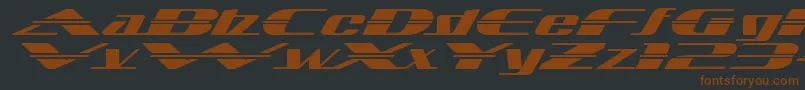 SandovalspeedRegular Font – Brown Fonts on Black Background