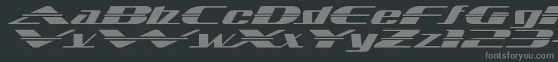 フォントSandovalspeedRegular – 黒い背景に灰色の文字